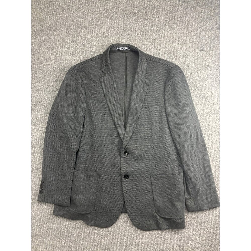 PJ Paul Jones Blazer Mens 2XL Gray Jersey Knit Stretch‎ Sport Coat Jacket
